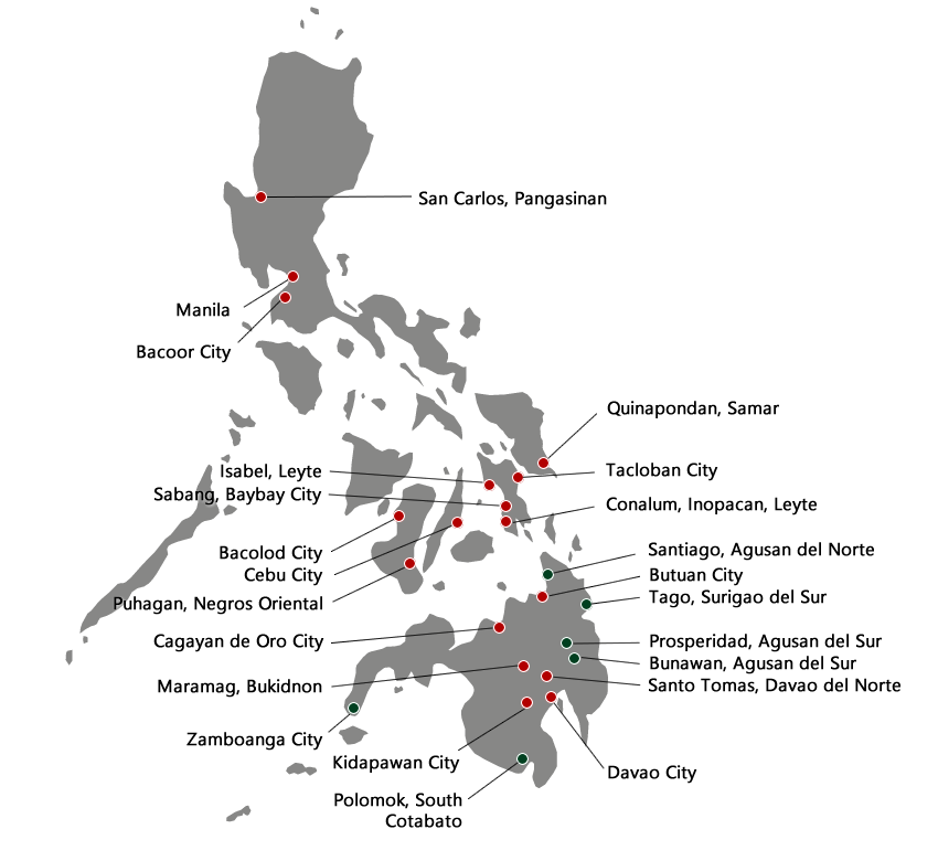 Map of UCG Congregations in the Philippines